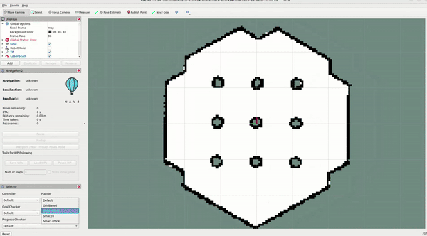 Navigation2 with smacHybrid planner with all_direction goal_heading_mode